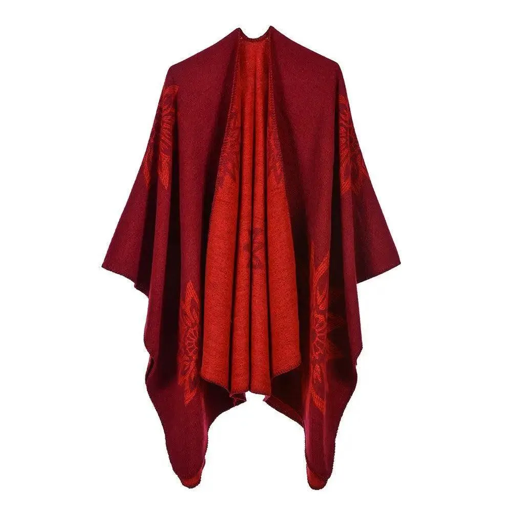 Elegant Large Plaid Cashmere Scarf