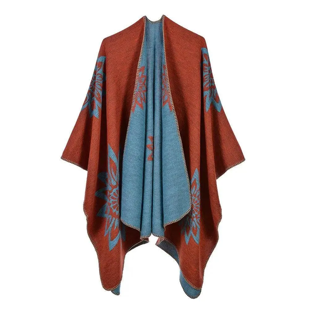 Elegant Large Plaid Cashmere Scarf