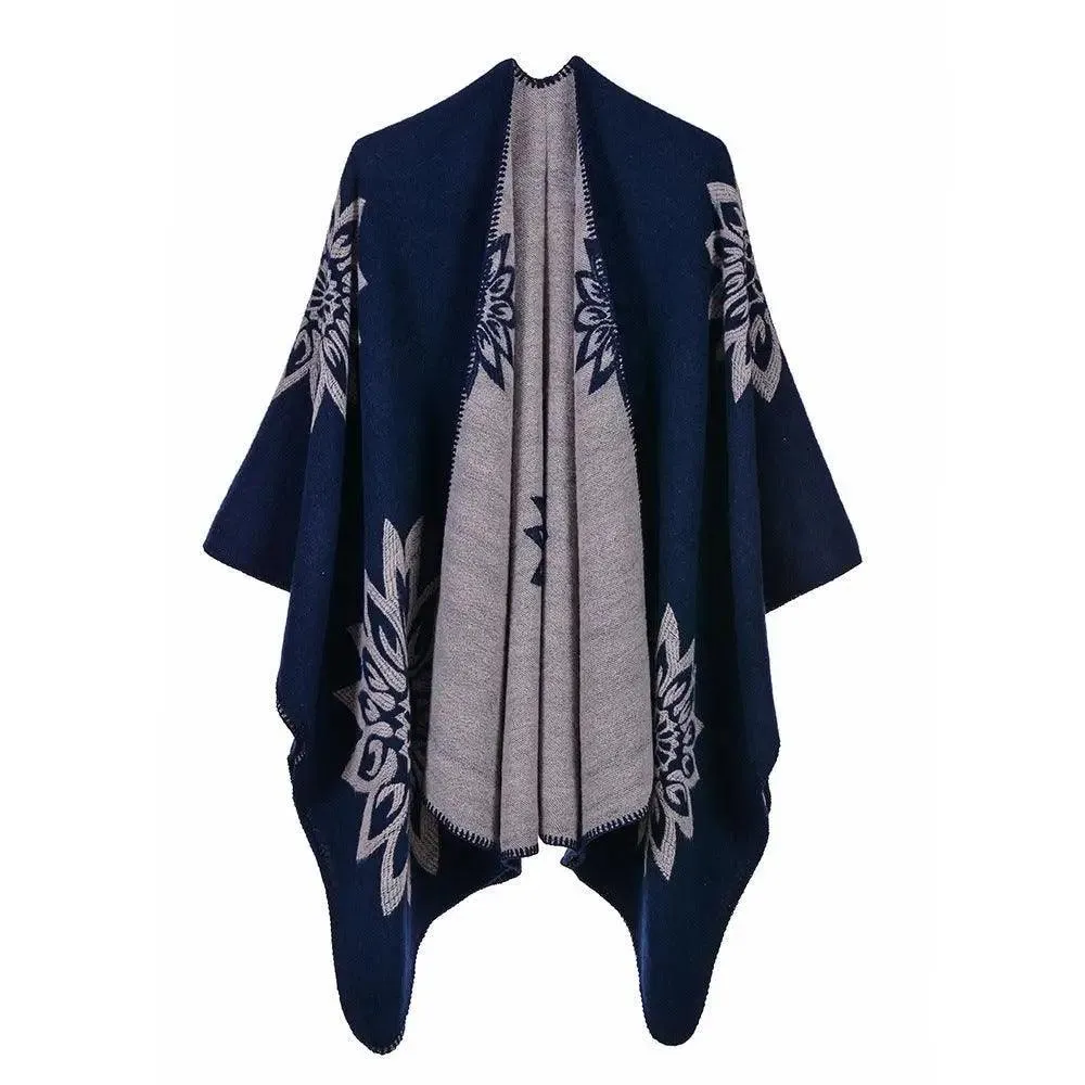 Elegant Large Plaid Cashmere Scarf