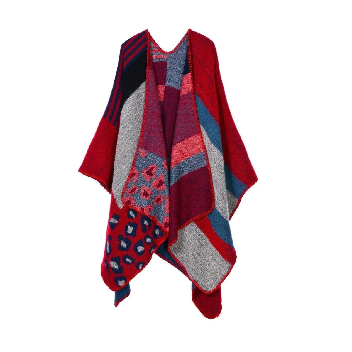 Elegant Large Plaid Cashmere Scarf