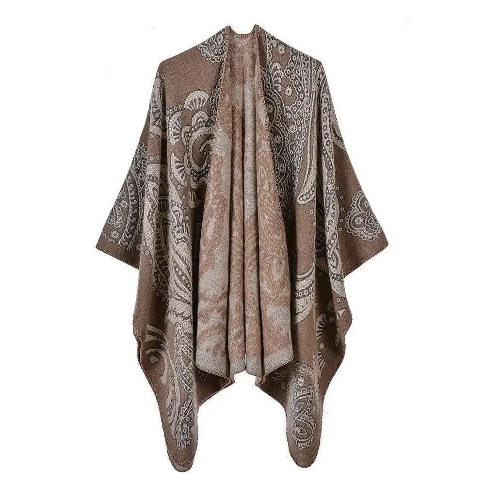 Elegant Large Plaid Cashmere Scarf