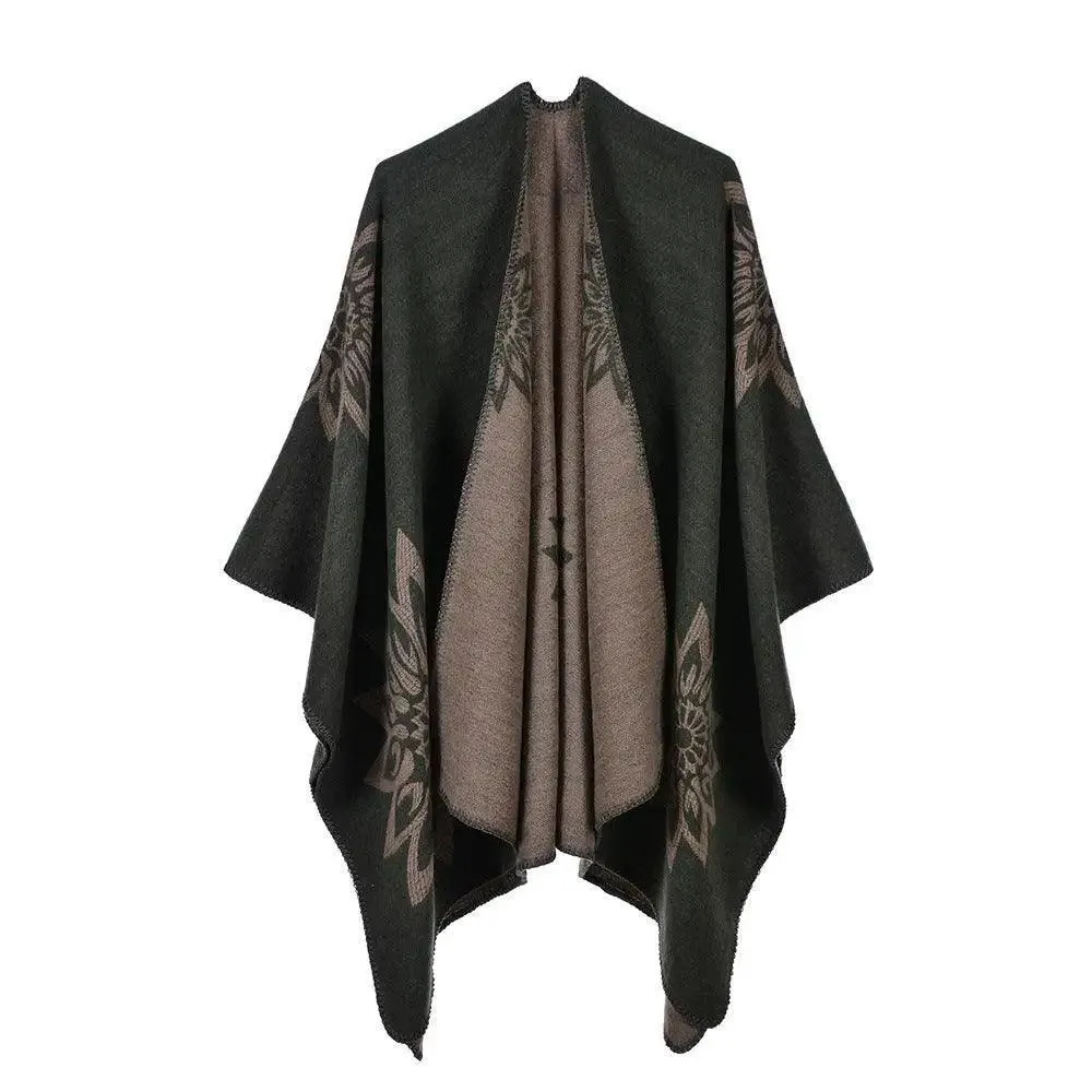 Elegant Large Plaid Cashmere Scarf