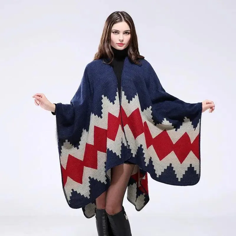 Elegant Large Plaid Cashmere Scarf