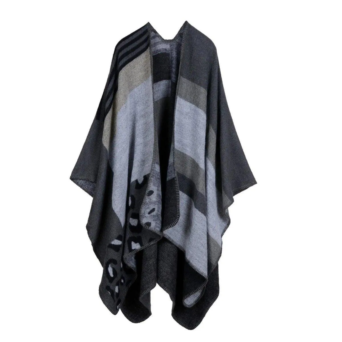 Elegant Large Plaid Cashmere Scarf