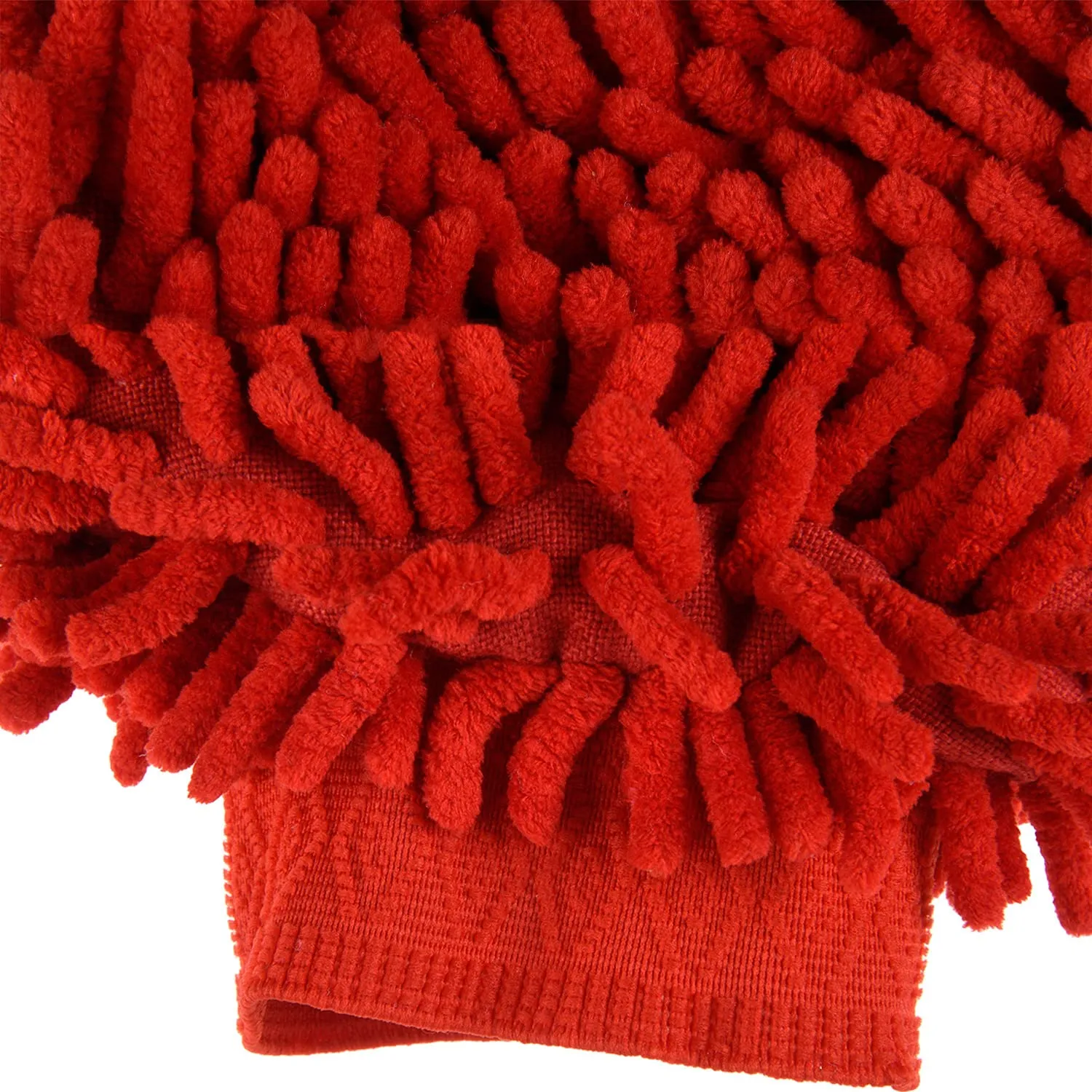 Heart Home Chenille Mitts|Microfiber Cleaning Gloves|Inside Waterproof Cloth Gloves|100 Gram Weighted Hand Duster|Chenille Gloves for Car|Glass|Pack of 4 (Red)